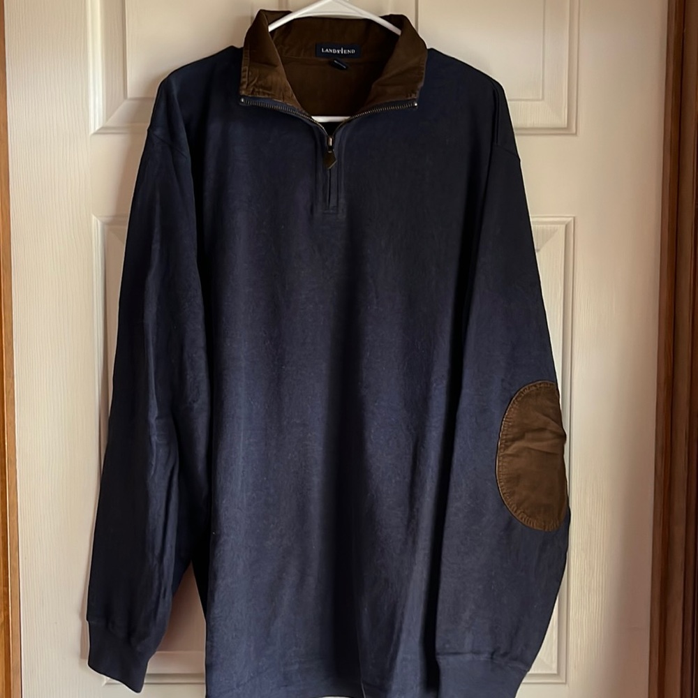 Lands End quarter-zip knit pullover XL